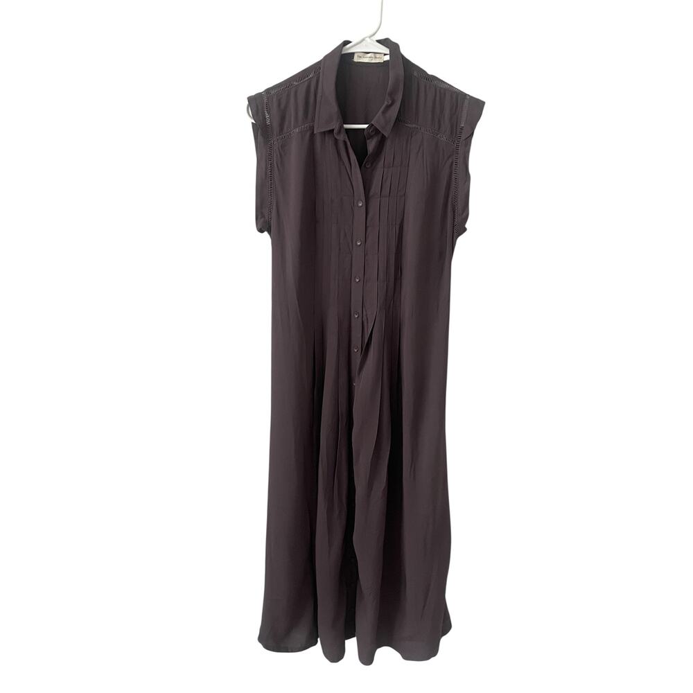 The Addison Story Gray Button Down Dress Sz S